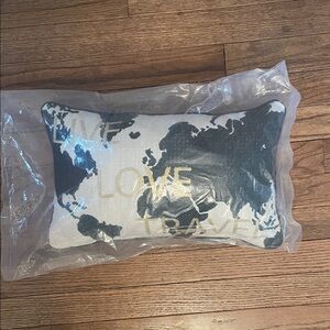 NWT Mona B World Map Decorative Pillow